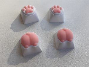 Set 4 tasti 3D keycaps zampa di gatto