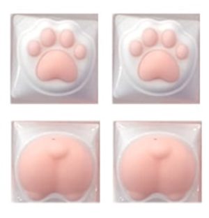 Set 4 tasti 3D keycaps zampa di gatto