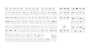 Set di 132 tasti Keycaps Transparent White ABS MDA