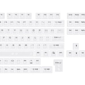 Set di 132 tasti Keycaps Transparent White ABS MDA