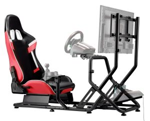 SIM6RE-5.jpg Poltrona/Simulatore guida Cortek serie 6 rosso-nero