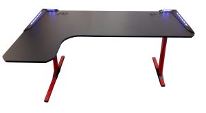Tavolo Cortek gaming L-SHAPE RGB 160cm black/red