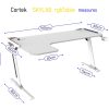 Tavolo Cortek gaming L-SHAPE RGB 160cm white